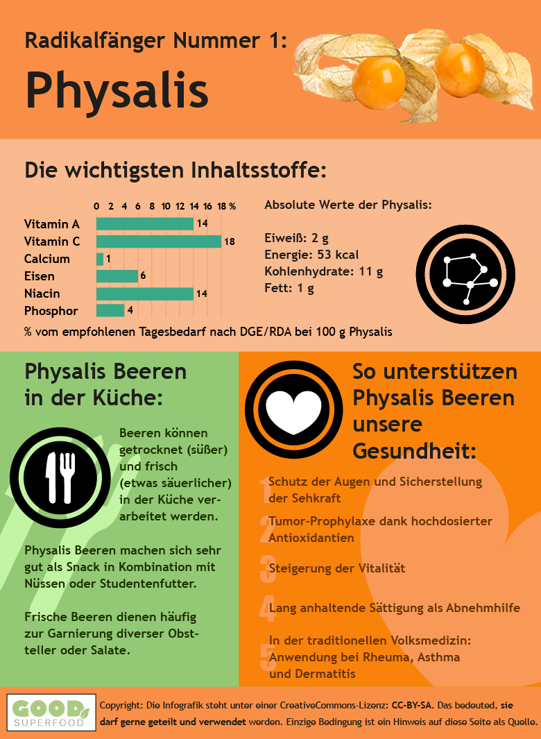 Infografik zur Physalis